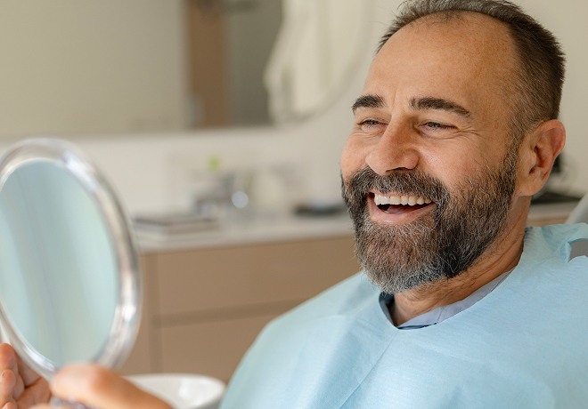 man at the dentist